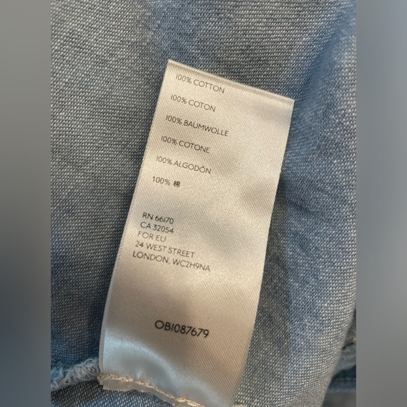 NWT Free People Sophie Light Wash Denim Wrap Top - Picture 6 of 6